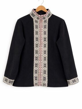 L.L. Bean Black Nordic Fleece Jacket – Full Zip – Size Large